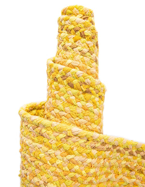 Yellow Orange 1' 2 x 10' Braided Chindi Table Runner