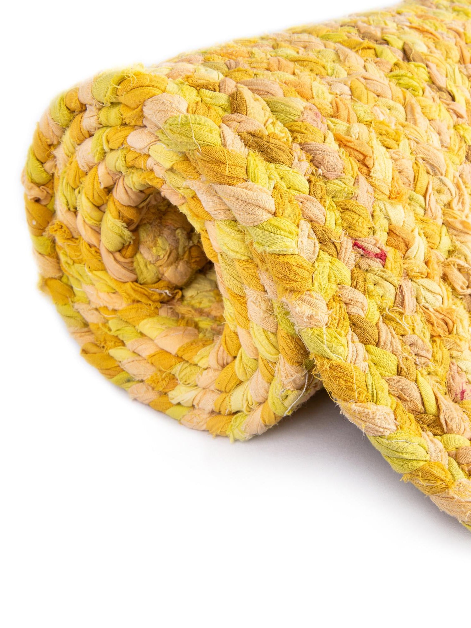 Yellow Orange 1' 2 x 8' Braided Chindi Table Runner Area Rug Decorative Dining Room Kitchen All Natural Material Table Cover 100% Cotton Hand Braided Natural Eco-Friendly Boho Style Modern Carpet for Living Rooms Dining Office Dorm for Sale at Rug Engine