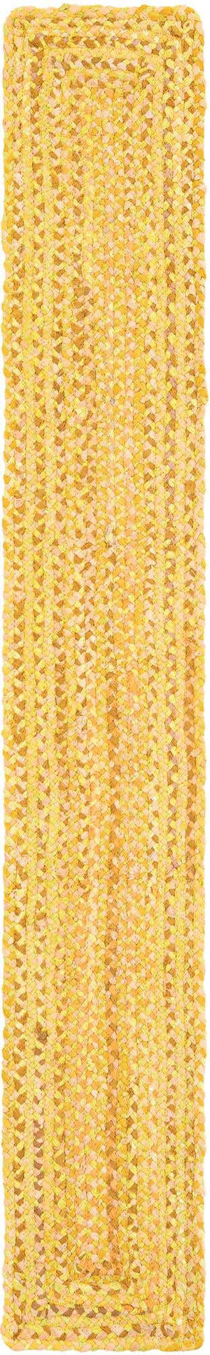 Yellow Orange 1' 2 x 8' Braided Chindi Table Runner