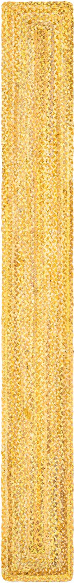 Yellow Orange 1' 2 x 10' Braided Chindi Table Runner