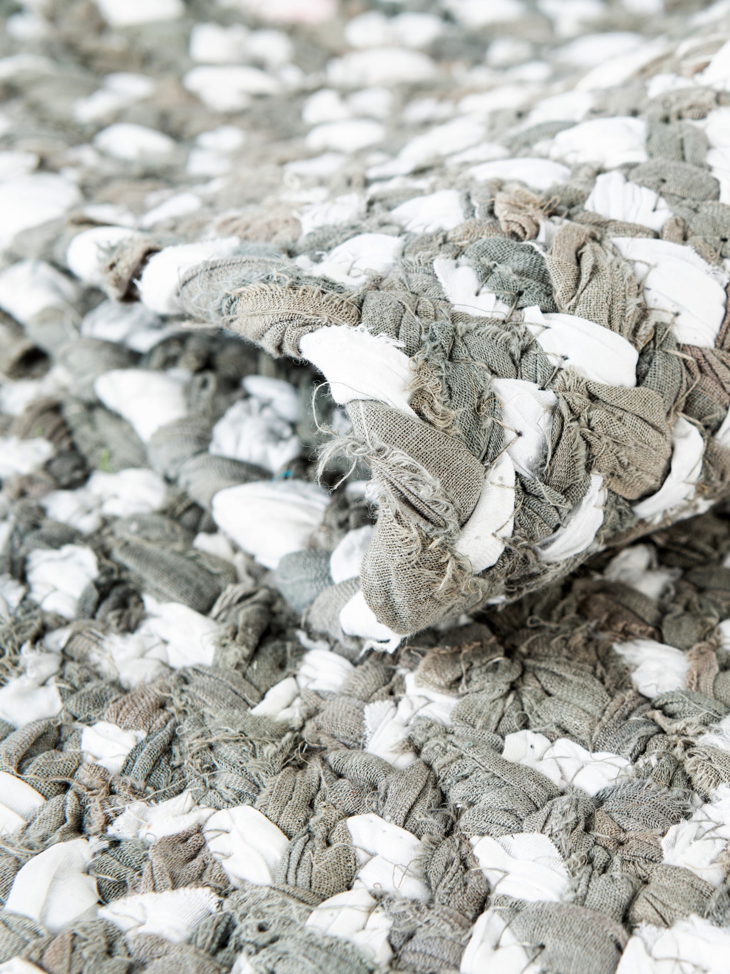Gray 1' 2 x 10' Braided Chindi Table Runner Area Rug Decorative Dining Room Kitchen All Natural Material Table Cover 100% Cotton Hand Braided Natural Eco-Friendly Boho Style Modern Carpet for Living Rooms Dining Office Dorm for Sale at Rug Engine