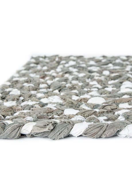Gray 1' 2 x 8' Braided Chindi Table Runner Area Rug Decorative Dining Room Kitchen All Natural Material Table Cover 100% Cotton Hand Braided Natural Eco-Friendly Boho Style Modern Carpet for Living Rooms Dining Office Dorm for Sale at Rug Engine