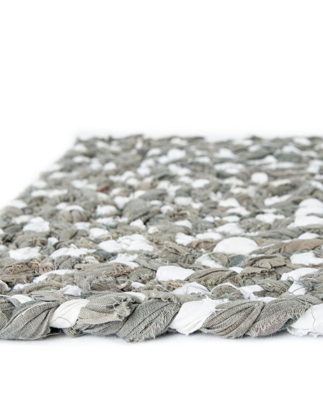 Gray 1' 2 x 8' Braided Chindi Table Runner
