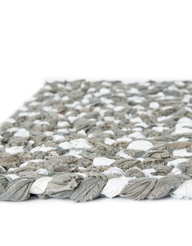 Gray 1' 2 x 10' Braided Chindi Table Runner