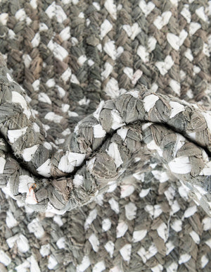 Gray 1' 2 x 8' Braided Chindi Table Runner