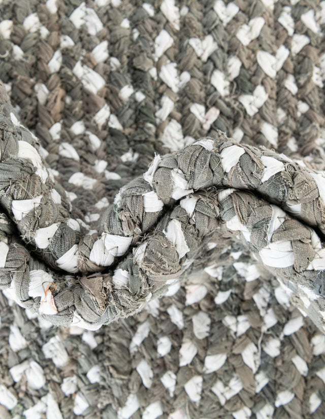 Gray 1' 2 x 8' Braided Chindi Table Runner