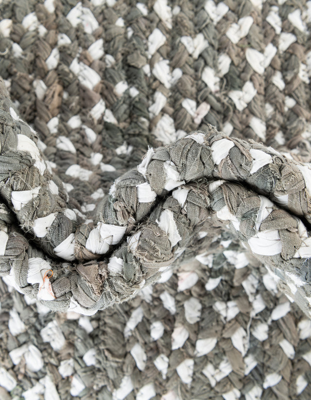 Gray 1' 2 x 10' Braided Chindi Table Runner
