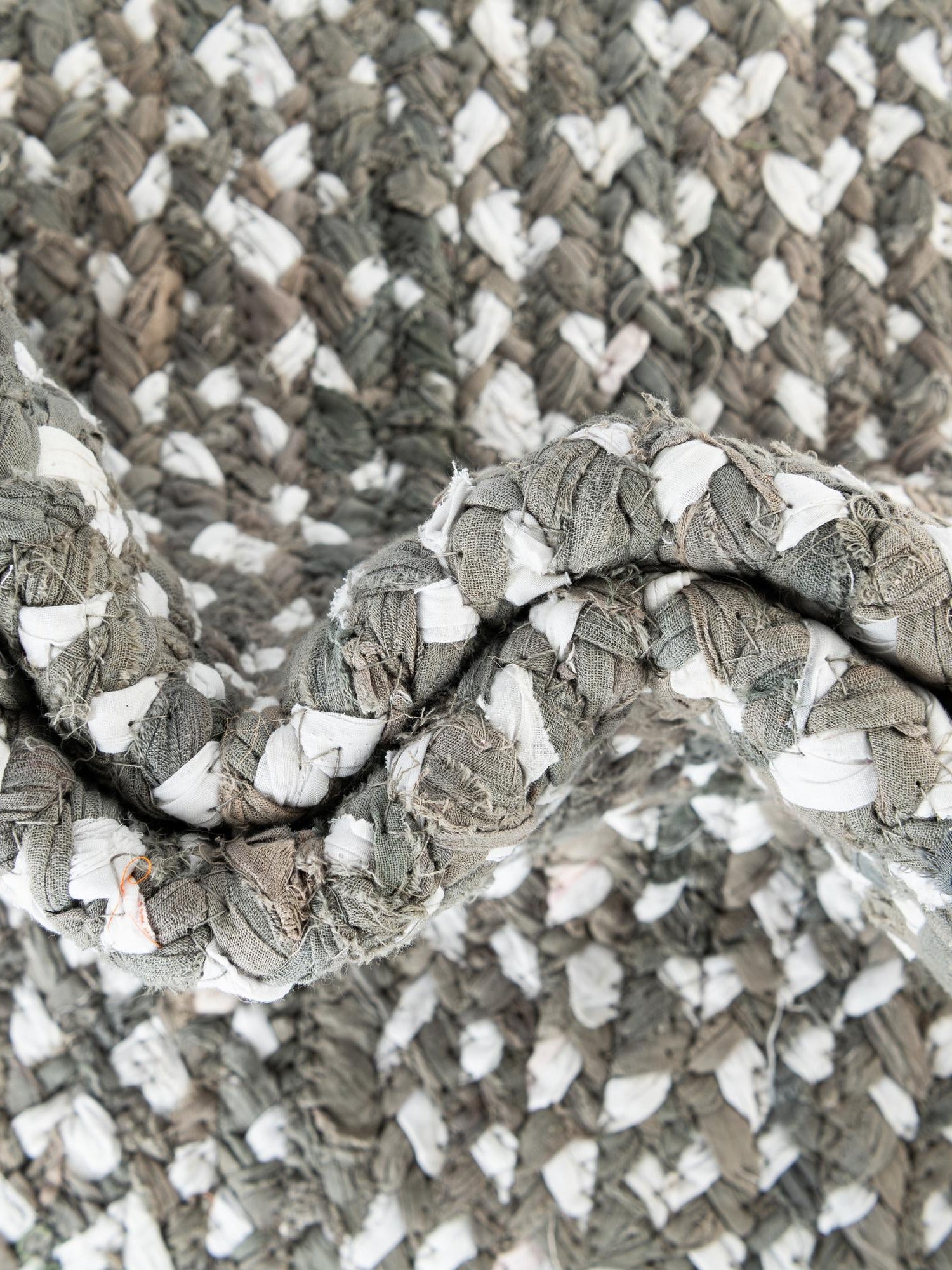 Gray 1' 2 x 5' 1 Braided Chindi Table Runner Area Rug Decorative Dining Room Kitchen All Natural Material Table Cover 100% Cotton Hand Braided Natural Eco-Friendly Boho Style Modern Carpet for Living Rooms Dining Office Dorm for Sale at Rug Engine