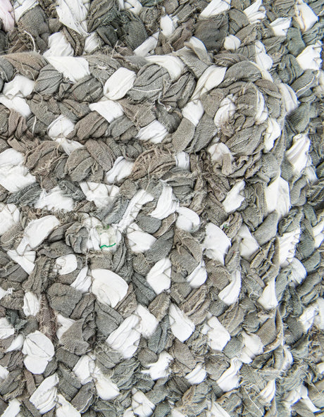 Gray 1' 2 x 5' 1 Braided Chindi Table Runner Area Rug Decorative Dining Room Kitchen All Natural Material Table Cover 100% Cotton Hand Braided Natural Eco-Friendly Boho Style Modern Carpet for Living Rooms Dining Office Dorm for Sale at Rug Engine