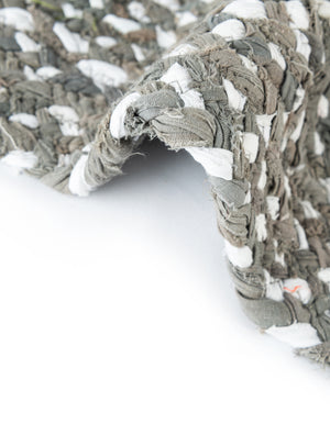 Gray 1' 2 x 10' Braided Chindi Table Runner