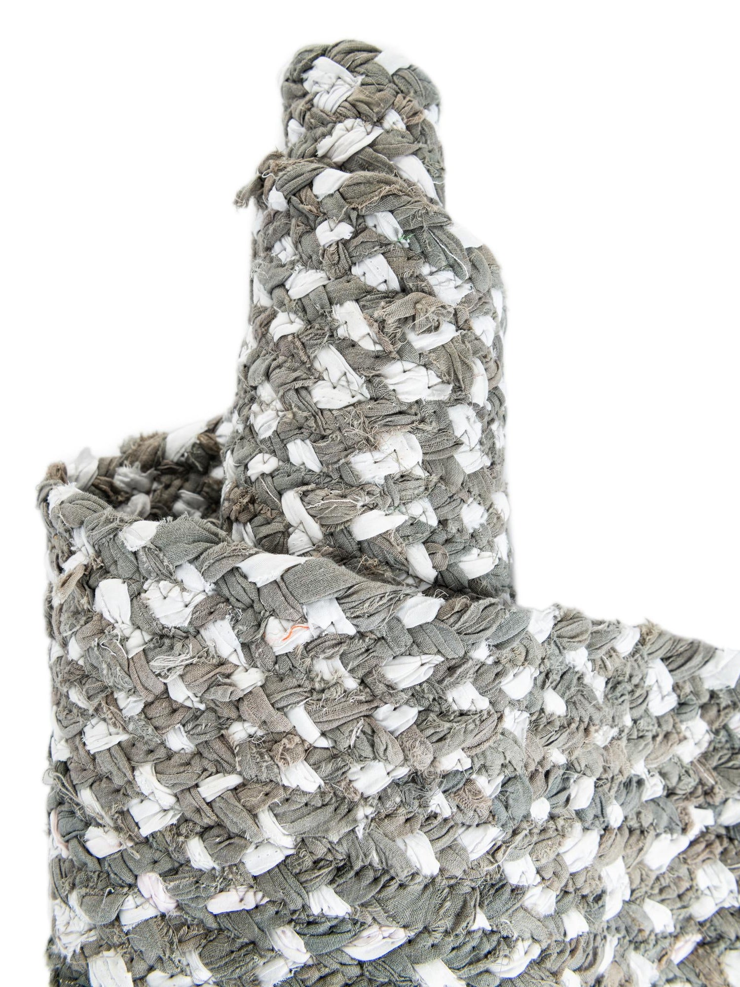 Gray 1' 2 x 4' 1 Braided Chindi Table Runner Area Rug Decorative Dining Room Kitchen All Natural Material Table Cover 100% Cotton Hand Braided Natural Eco-Friendly Boho Style Modern Carpet for Living Rooms Dining Office Dorm for Sale at Rug Engine