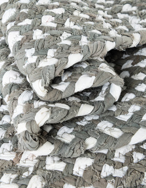 Gray 1' 2 x 10' Braided Chindi Table Runner