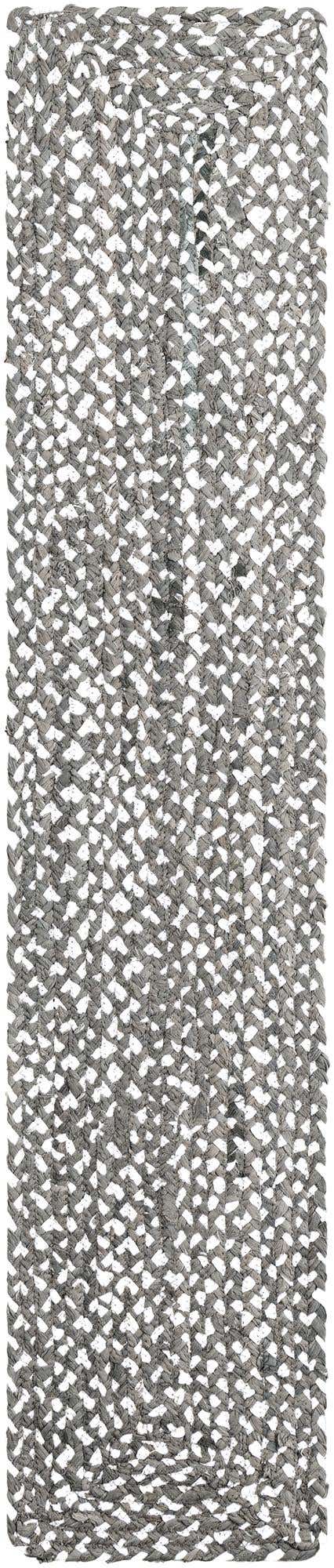 Gray 1' 2 x 6' 1 Braided Chindi Table Runner