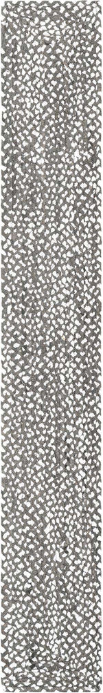Gray 1' 2 x 8' Braided Chindi Table Runner
