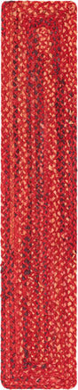 Red 1' 2 x 6' 1 Braided Chindi Table Runner