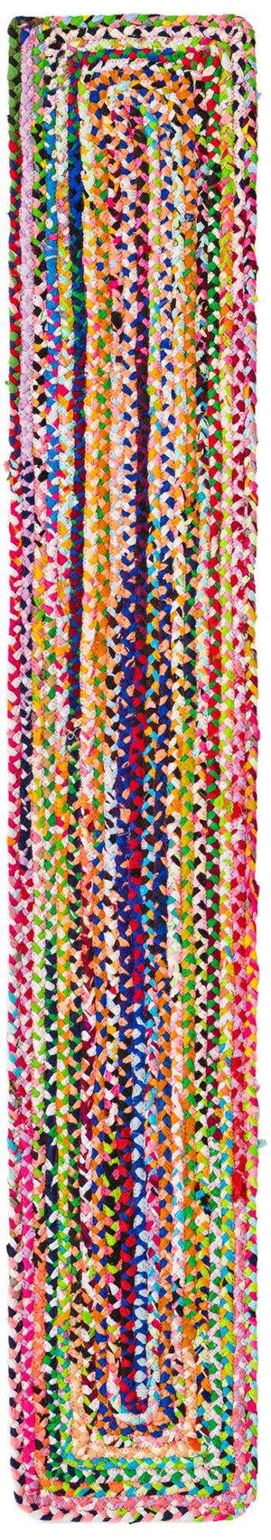 Multicolor 1' 2 x 8' Braided Chindi Table Runner