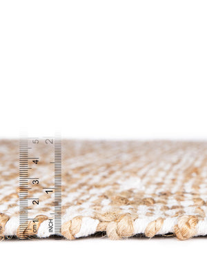 Natural 1' 2 x 4' 1 Braided Jute Table Runner