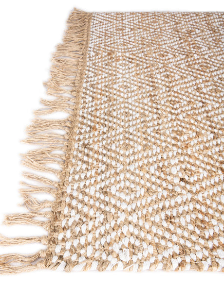 Natural 1' 2 x 4' 1 Braided Jute Table Runner Area Rug Decorative Dining Room Kitchen All Natural Material Table Cover 100% Jute Hand Braided Natural Eco-Friendly Boho Style Carpet for Living Rooms Dining Office Space Dorms for Sale at Rug Engine