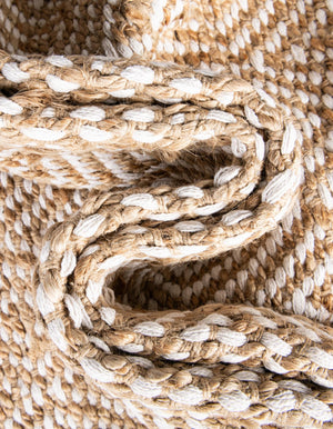 Natural 1' 2 x 4' 1 Braided Jute Table Runner