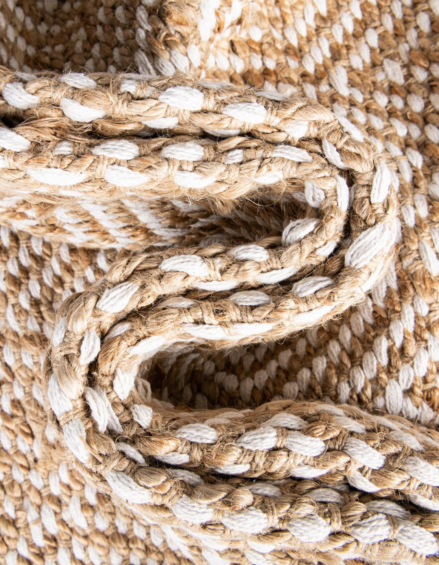 Natural 1' 2 x 4' 1 Braided Jute Table Runner