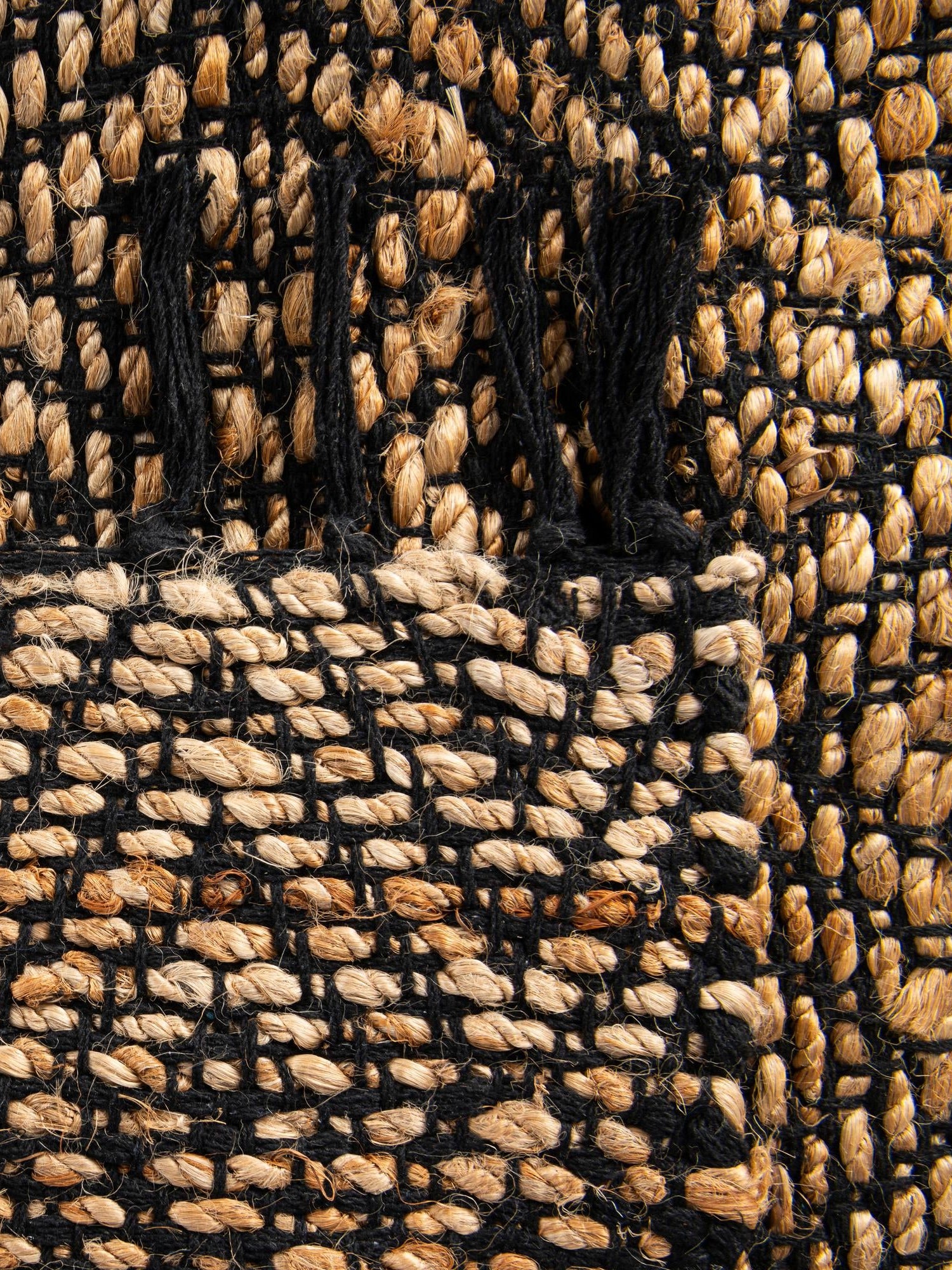 Black 1' 2 x 4' 1 Braided Jute Table Runner Area Rug Decorative Dining Room Kitchen All Natural Material Table Cover 100% Jute Hand Braided Natural Eco-Friendly Boho Style Carpet for Living Rooms Dining Office Space Dorms for Sale at Rug Engine