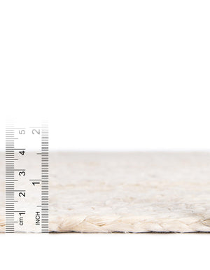 White 1' 2 x 10' Braided Jute Table Runner