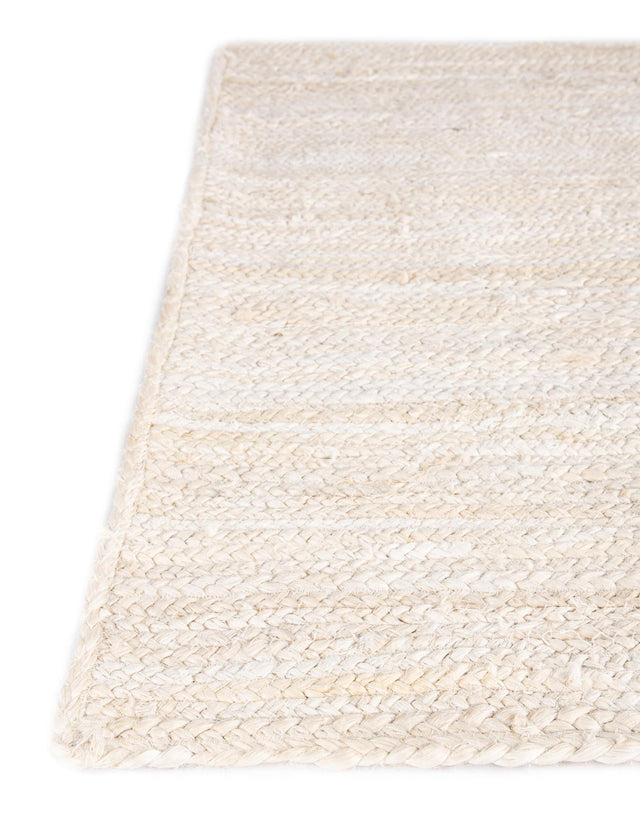 White 1' 2 x 10' Braided Jute Table Runner