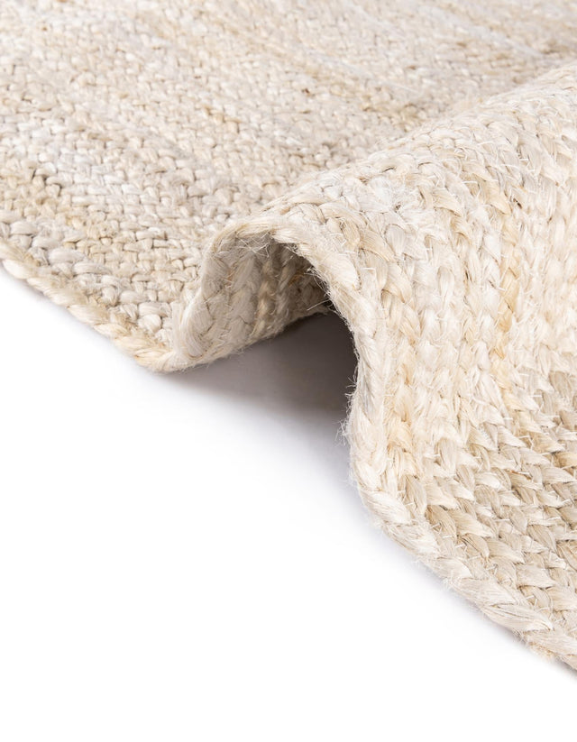 White 1' 2 x 10' Braided Jute Table Runner