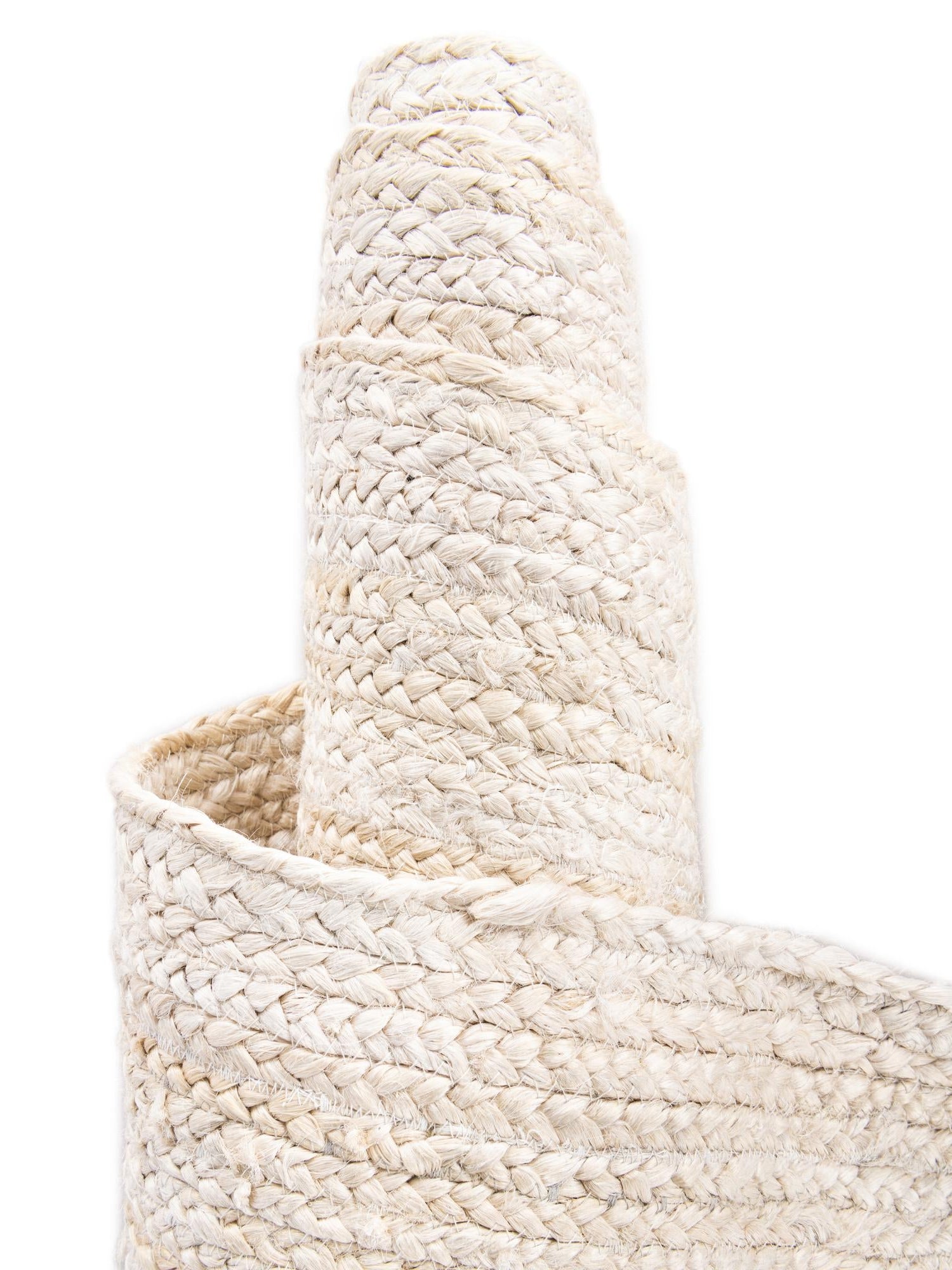 White 1' 2 x 10' Braided Jute Table Runner Area Rug Decorative Dining Room Kitchen All Natural Material Table Cover 100% Jute Hand Braided Natural Eco-Friendly Boho Style Carpet for Living Rooms Dining Office Space Dorms for Sale at Rug Engine