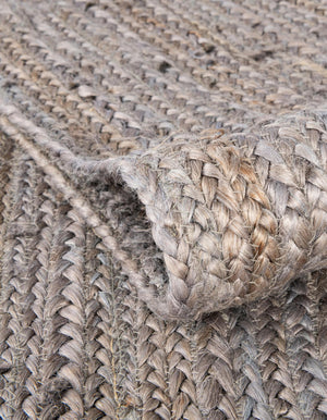 Gray 1' 2 x 8' Braided Jute Table Runner