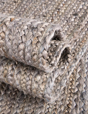 Gray 1' 2 x 8' Braided Jute Table Runner