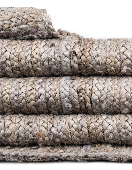 Gray 1' 2 x 8' Braided Jute Table Runner Area Rug Decorative Dining Room Kitchen All Natural Material Table Cover 100% Jute Hand Braided Natural Eco-Friendly Boho Style Carpet for Living Rooms Dining Office Space Dorms for Sale at Rug Engine