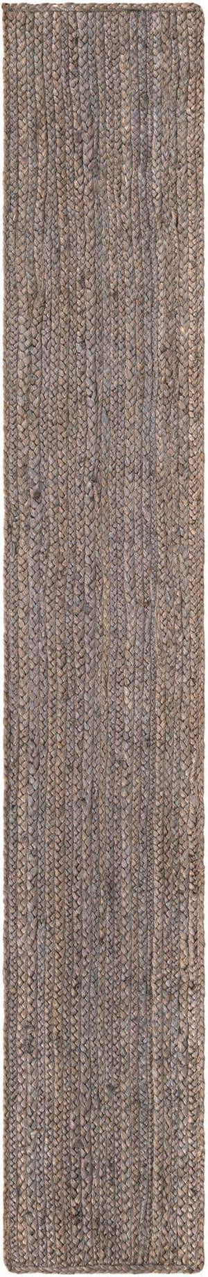 Gray 1' 2 x 8' Braided Jute Table Runner