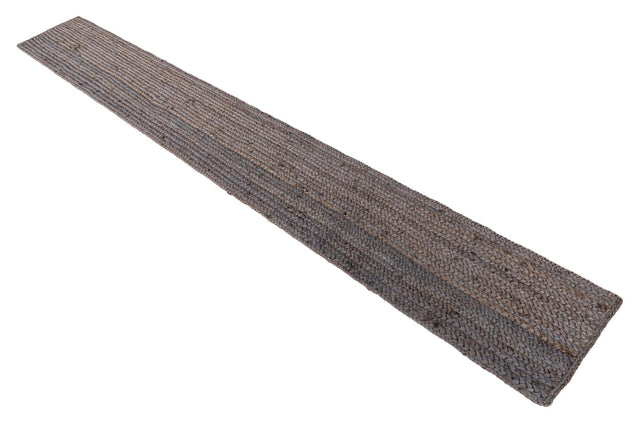 Gray 1' 2 x 10' Braided Jute Table Runner