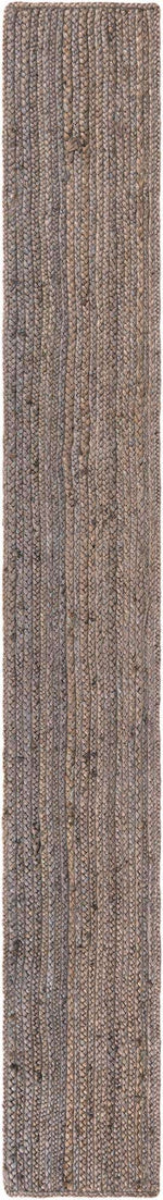 Gray 1' 2 x 10' Braided Jute Table Runner
