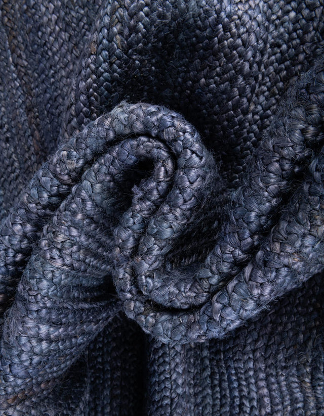 Navy Blue 1' 2 x 6' 1 Braided Jute Table Runner