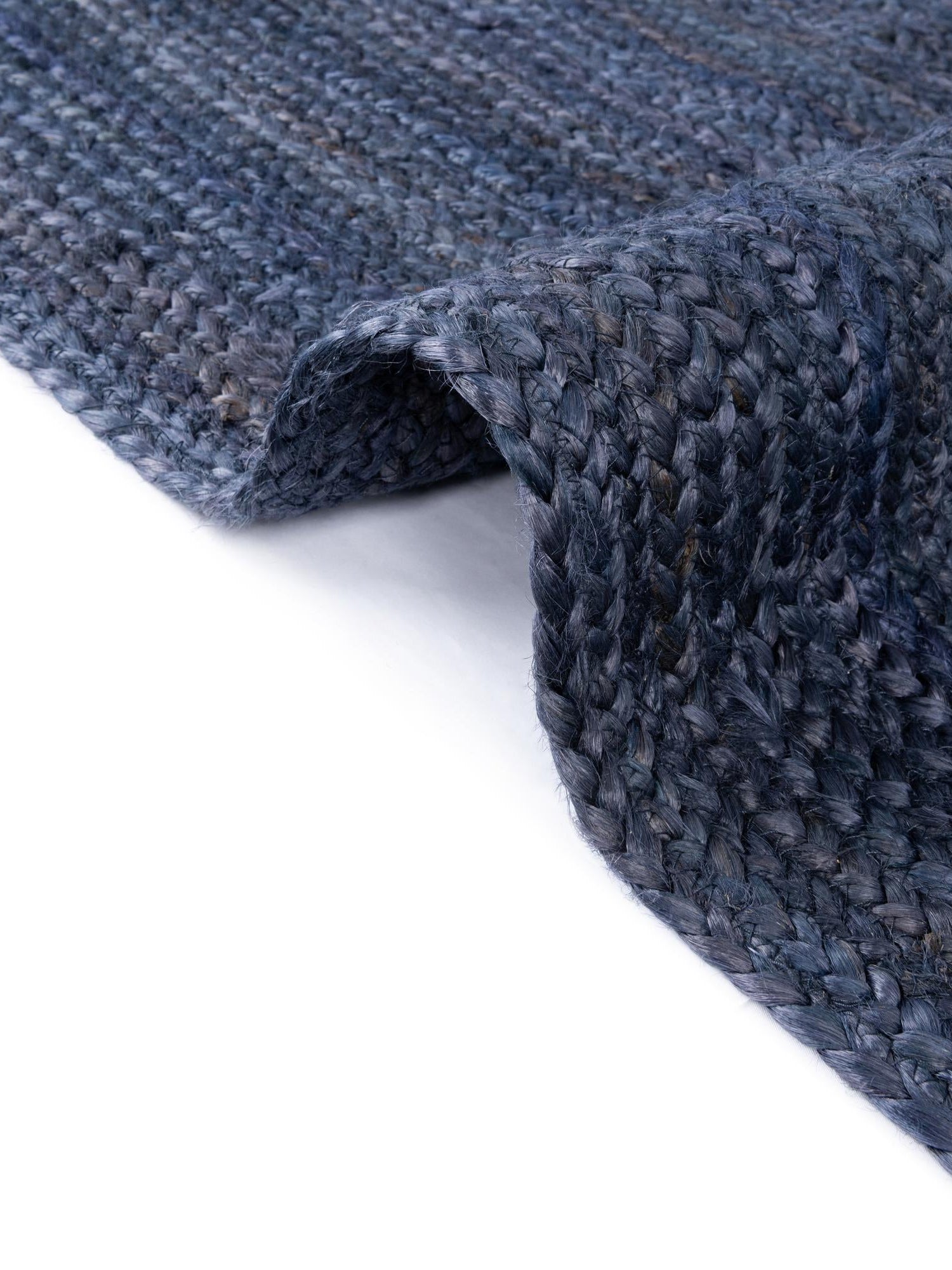 Navy Blue 1' 2 x 4' 1 Braided Jute Table Runner Area Rug Decorative Dining Room Kitchen All Natural Material Table Cover 100% Jute Hand Braided Natural Eco-Friendly Boho Style Carpet for Living Rooms Dining Office Space Dorms for Sale at Rug Engine