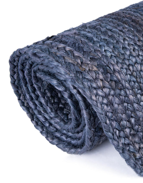 Navy Blue 1' 2 x 5' 1 Braided Jute Table Runner Area Rug Decorative Dining Room Kitchen All Natural Material Table Cover 100% Jute Hand Braided Natural Eco-Friendly Boho Style Carpet for Living Rooms Dining Office Space Dorms for Sale at Rug Engine