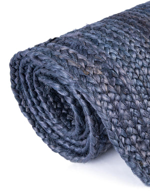 Navy Blue 1' 2 x 4' 1 Braided Jute Table Runner