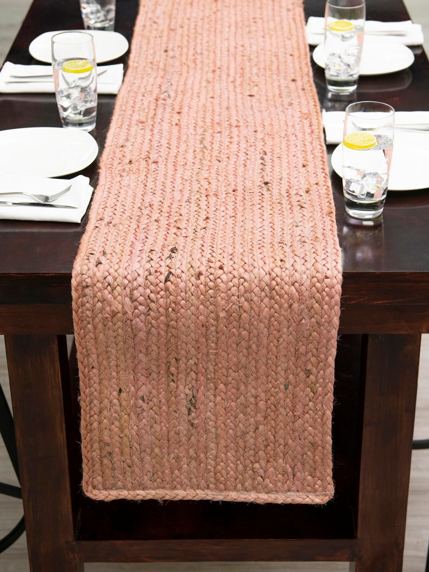Light Pink 1' 2 x 10' Braided Jute Table Runner Area Rug Decorative Dining Room Kitchen All Natural Material Table Cover 100% Jute Hand Braided Natural Eco-Friendly Boho Style Carpet for Living Rooms Dining Office Space Dorms for Sale at Rug Engine