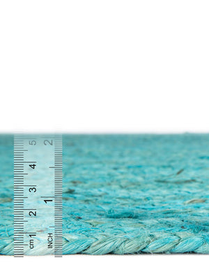 Turquoise 1' 2 x 6' 1 Braided Jute Table Runner