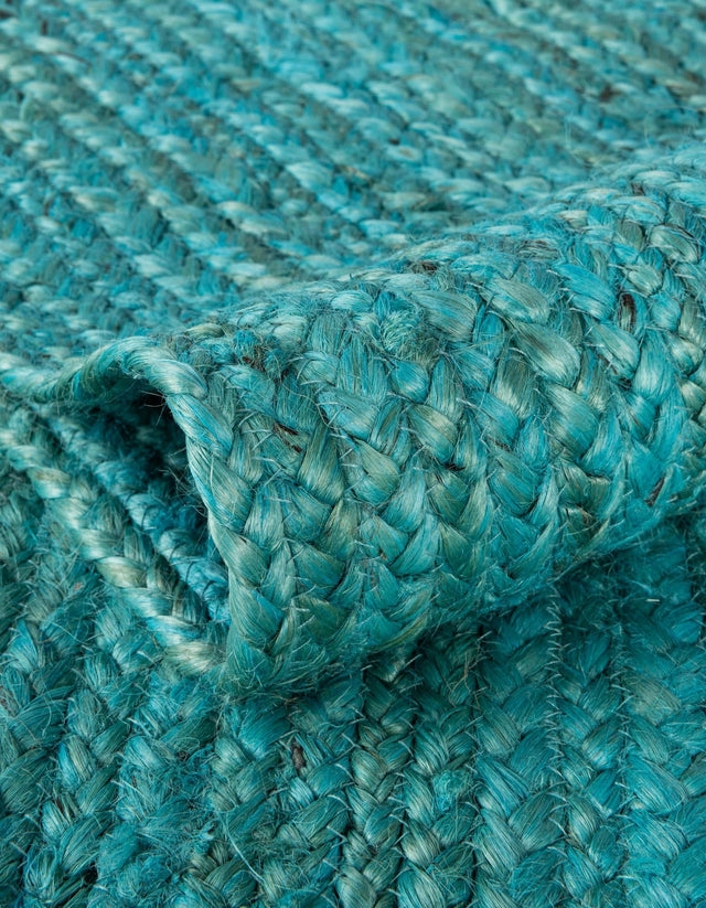 Turquoise 1' 2 x 10' Braided Jute Table Runner
