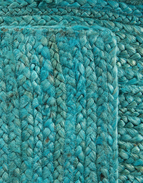 Turquoise 1' 2 x 10' Braided Jute Table Runner Area Rug Decorative Dining Room Kitchen All Natural Material Table Cover 100% Jute Hand Braided Natural Eco-Friendly Boho Style Carpet for Living Rooms Dining Office Space Dorms for Sale at Rug Engine