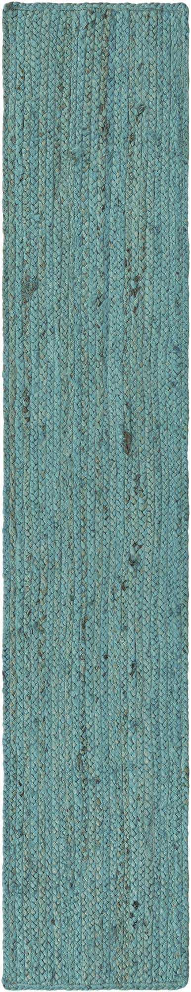 Turquoise 1' 2 x 6' 1 Braided Jute Table Runner