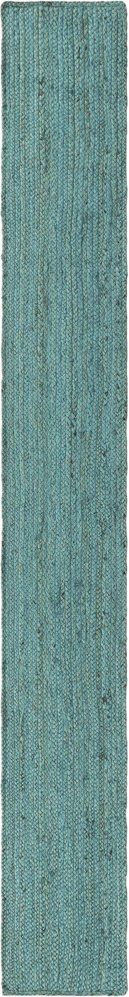 Turquoise 1' 2 x 10' Braided Jute Table Runner