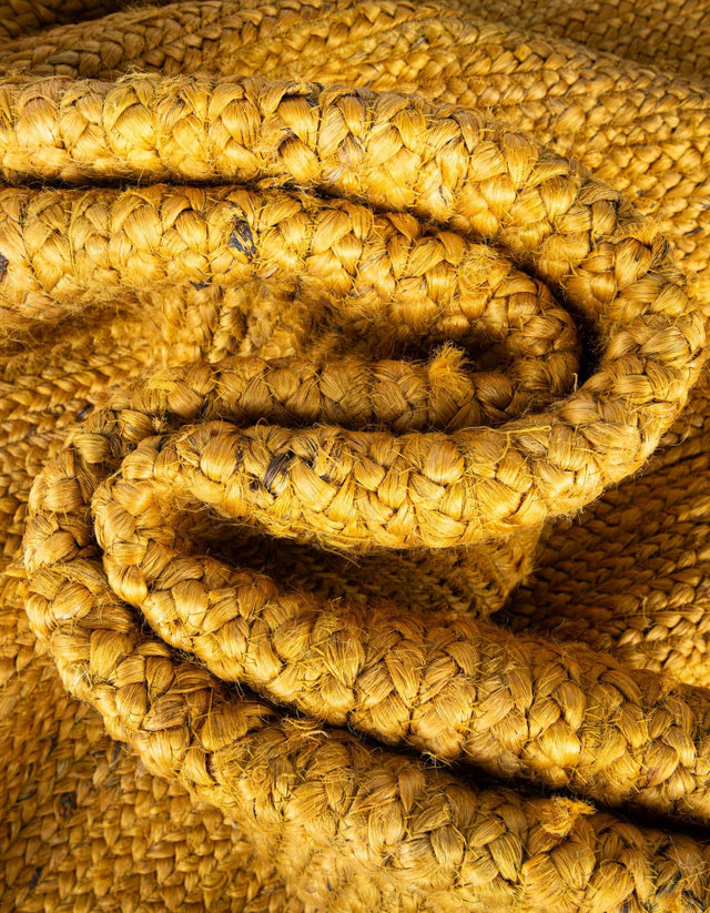 Yellow 1' 2 x 6' 1 Braided Jute Table Runner