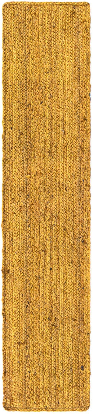 Yellow 1' 2 x 6' 1 Braided Jute Table Runner