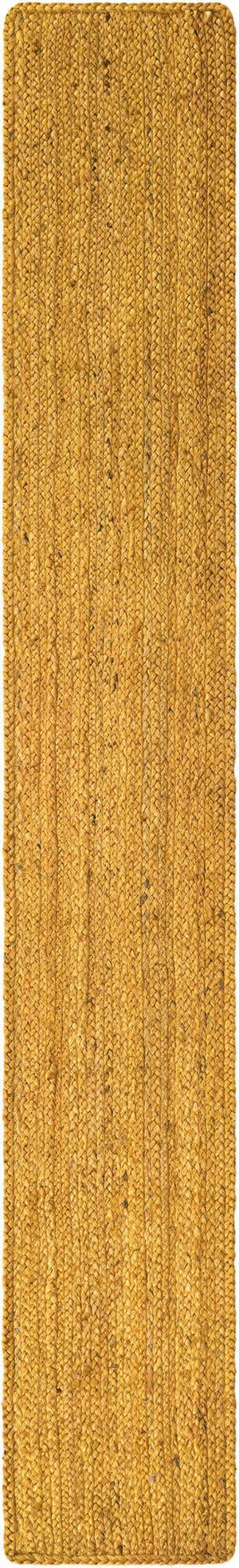 Yellow 1' 2 x 8' Braided Jute Table Runner