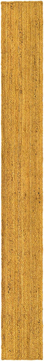 Yellow 1' 2 x 10' Braided Jute Table Runner