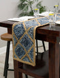 Blue 1' 2 x 8' Braided Jute Table Runner